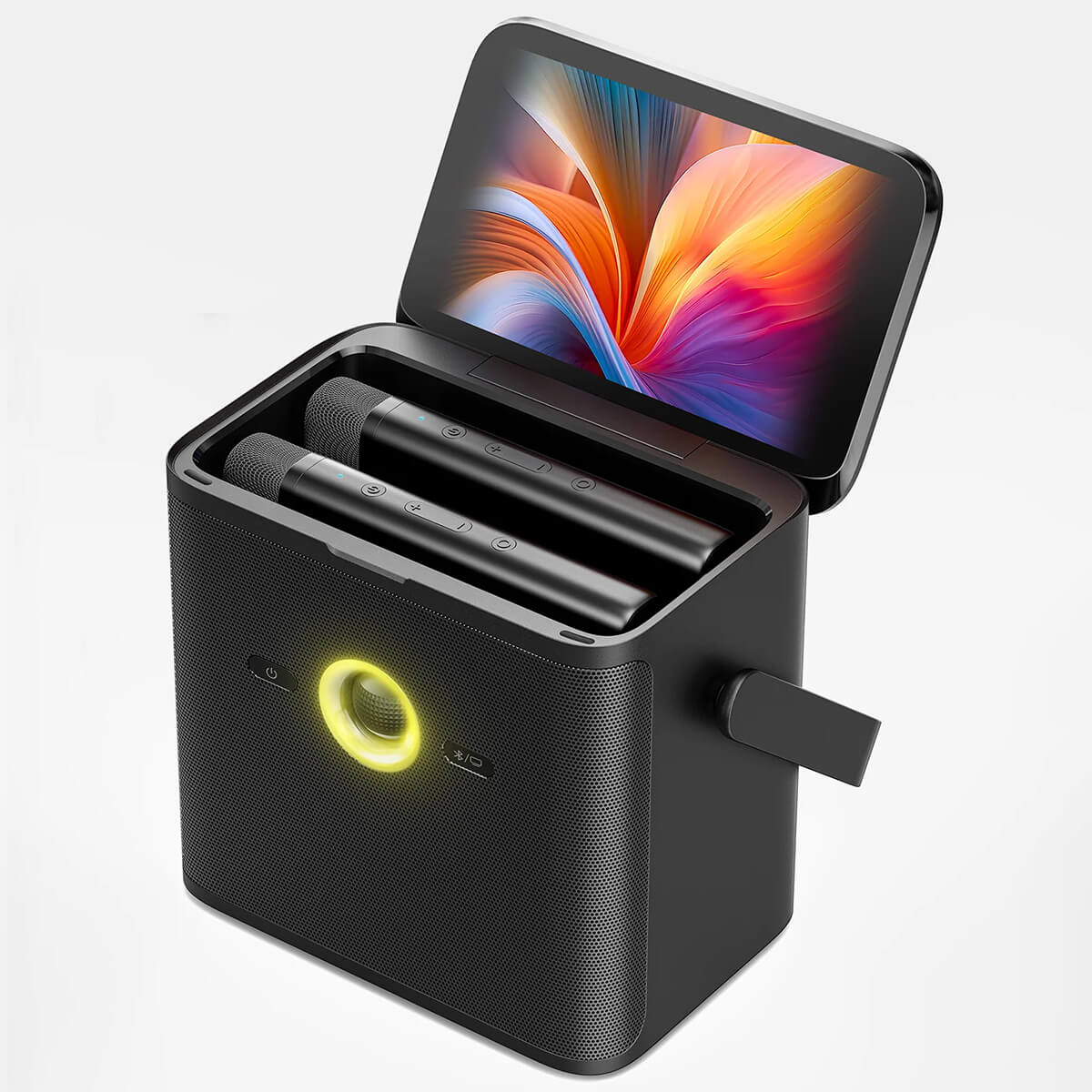 Shell S3 Portable Karaoke Machine With Built-In 7 Screen Lyrics And Hidden Wireless Microphone